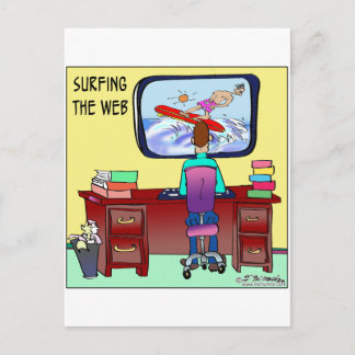 Surfing The Web Postcard