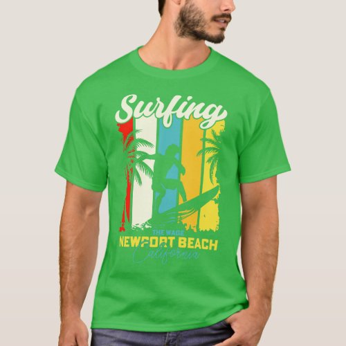 Surfing The Wedge Newport Beach California T_Shirt