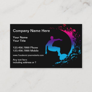 Surfing Theme New Business Card