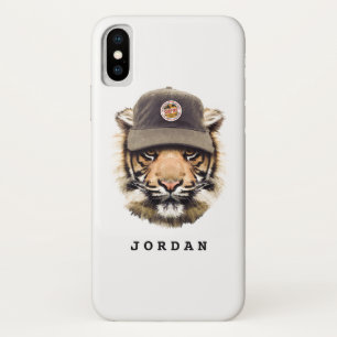 Surfing Tiger Add Your Name iPhone X Case