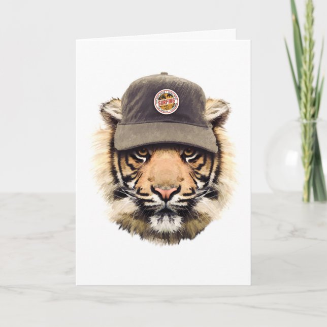 Surfing Tiger Card (Front)