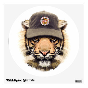 Surfing Tiger Wall Decal