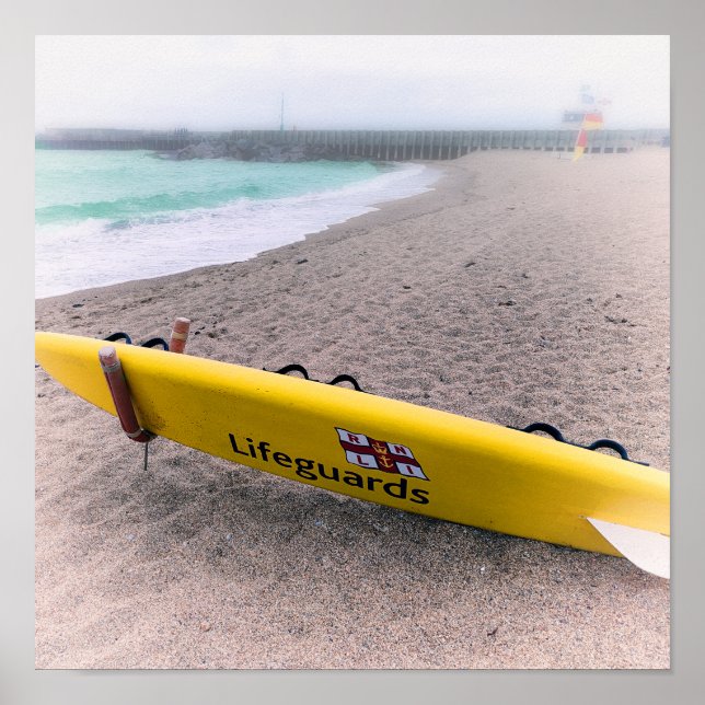 Surfing to the Rescue, West Bay, Dorset Poster (Front)