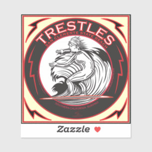 SURFING TRESTLES SAN ONOFRE BEACH CALIFORNIA STICKER