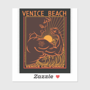 SURFING VENICE BEACH CALIFORNIA STICKER