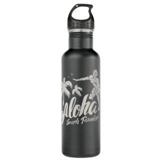 Surfing Vintage Retro Hawaii 558 Stainless Steel Water Bottle