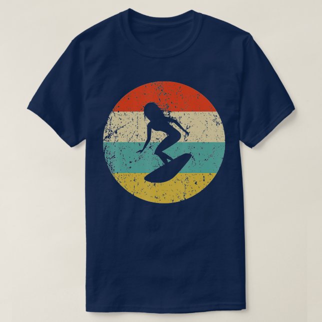 Surfing  - Vintage Retro Surfer  T-Shirt (Design Front)