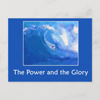 Surfing Watercolor Postcard