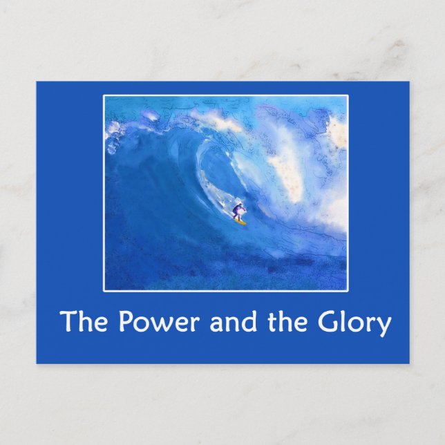 Surfing Watercolor Postcard (Front)