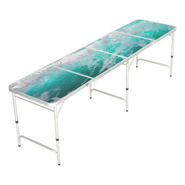 Surfing Wave Beer Pong Table (Angled)