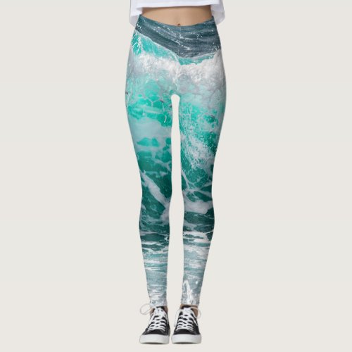 Surfing Wave Leggings