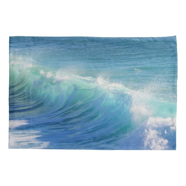 Surfing Wave Pillow Case (Back)