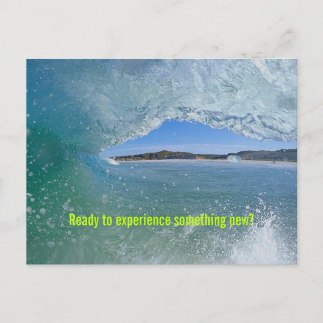 Surfing Wave Student Welcome Custom Postcard (Front)