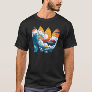 Surfing Waves Surfboards T-Shirt
