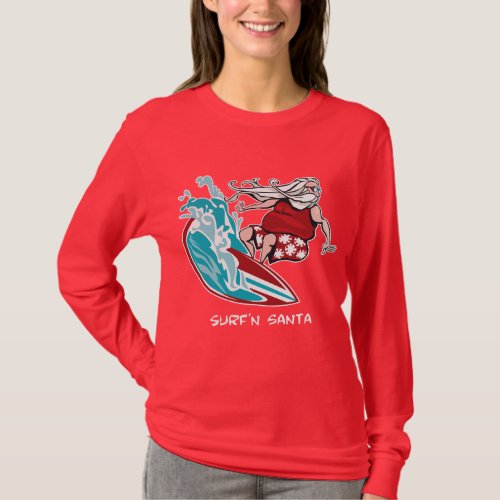 Surfn Santa T_Shirt