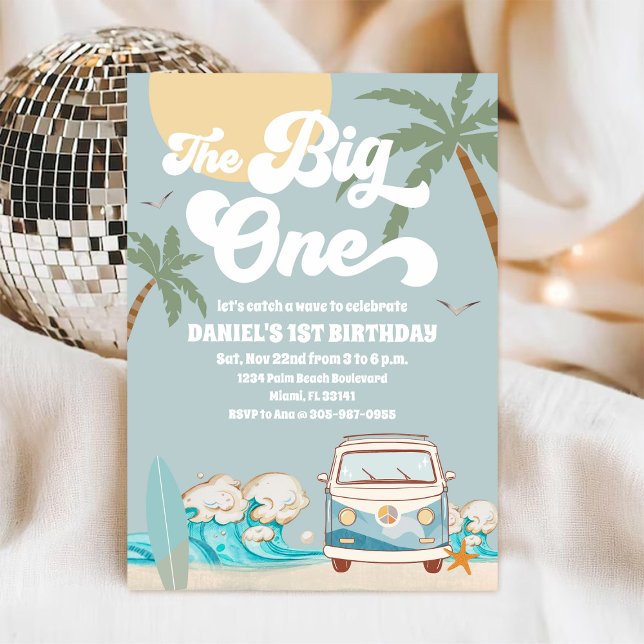 Surfs Up 1st Birthday Invitation (Creator Uploaded)