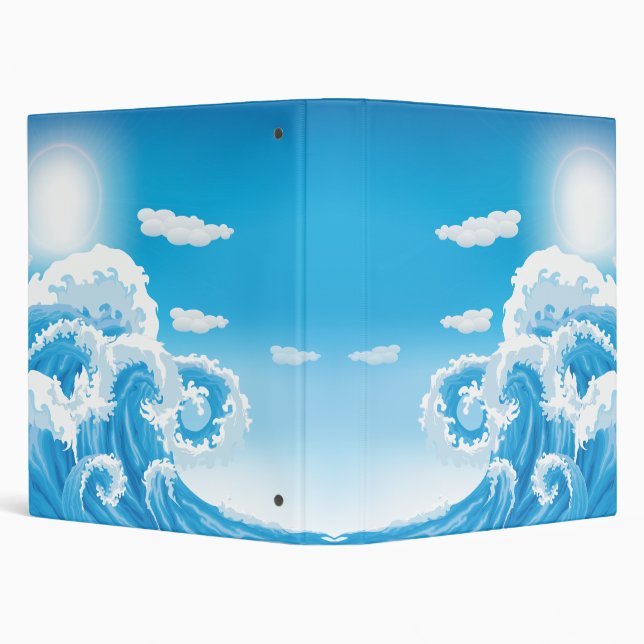 Surf's Up 3 Ring Binder (Background)