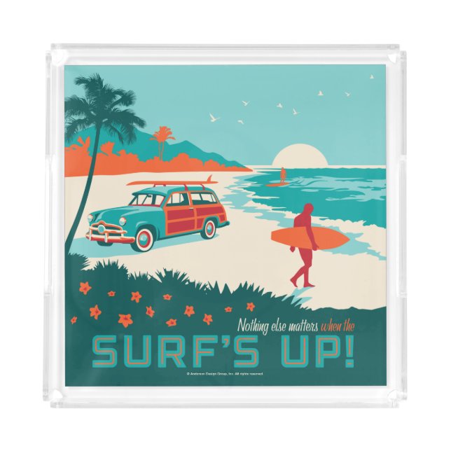 Surf's Up Acrylic Tray (Front)