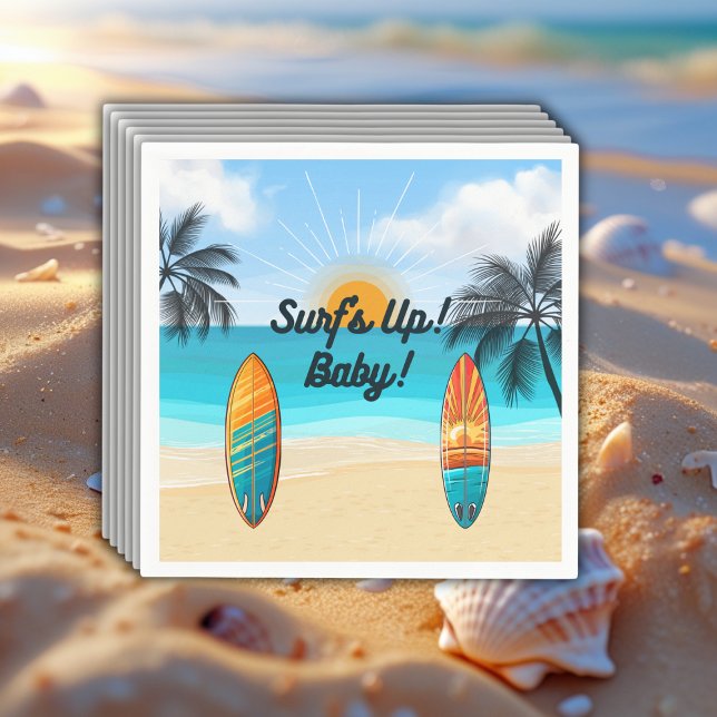 Surf's Up Baby - Baby Shower Napkins (Creator Uploaded)