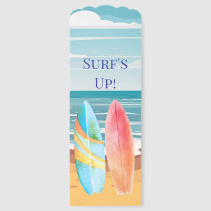 Surf's Up Beach Baby Shower Bookmarks