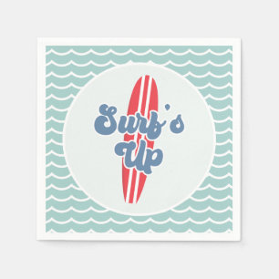 Surfs Up Beach Birthday Napkins