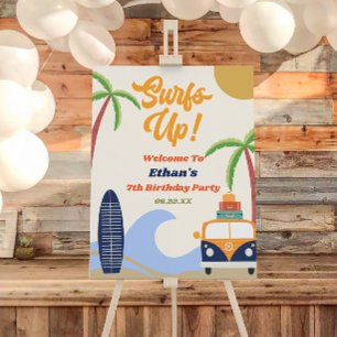Surfs Up! Beach Birthday Party Welcome Sign