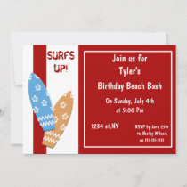 Surfs Up! Beach Party Invitations