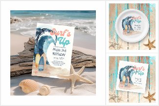 Surf's Up Beach Theme Kids Birthday Party
