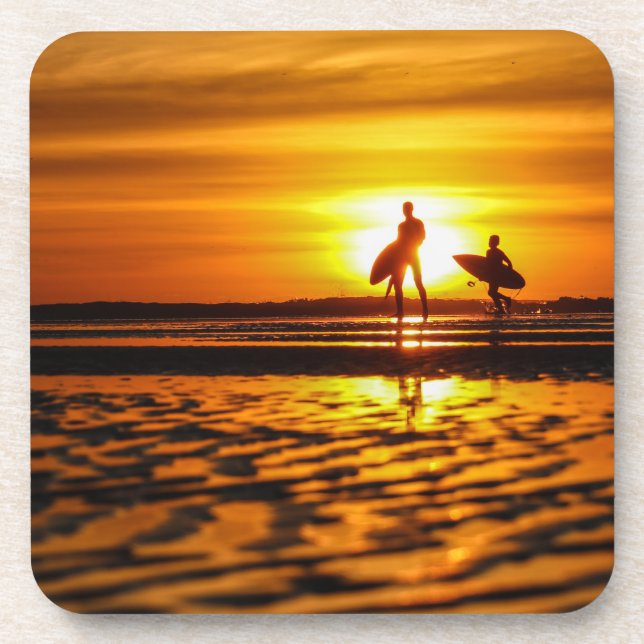 Surfs up beverage coaster (Front)