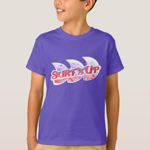 Surfs Up blue purple red and white T_Shirt