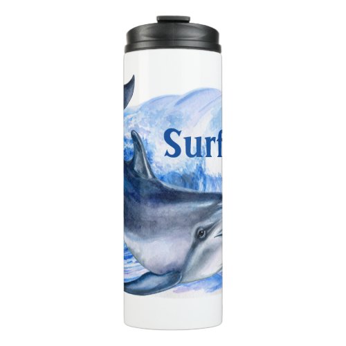 Surfs Up Dolphin Thermal Tumbler