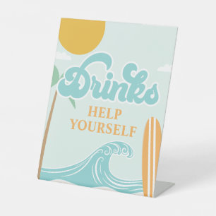 Surf's Up DRINK sign Beach Birthday Food