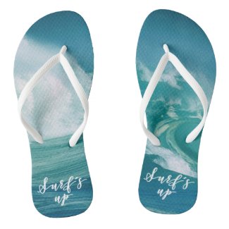Surf's Up | Fun Typography & Quote Flip Flops
