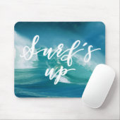 Surf's Up | Fun Typography & Quote Mouse Pad (With Mouse)