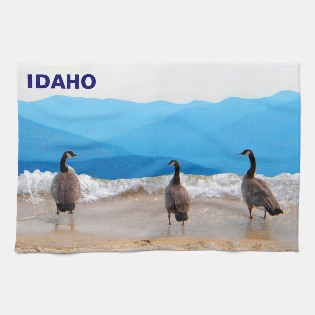 Surf's Up! - Geese Kitchen Towel (Horizontal)