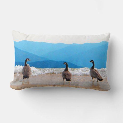 Surfs Up _ Geese Lumbar Pillow