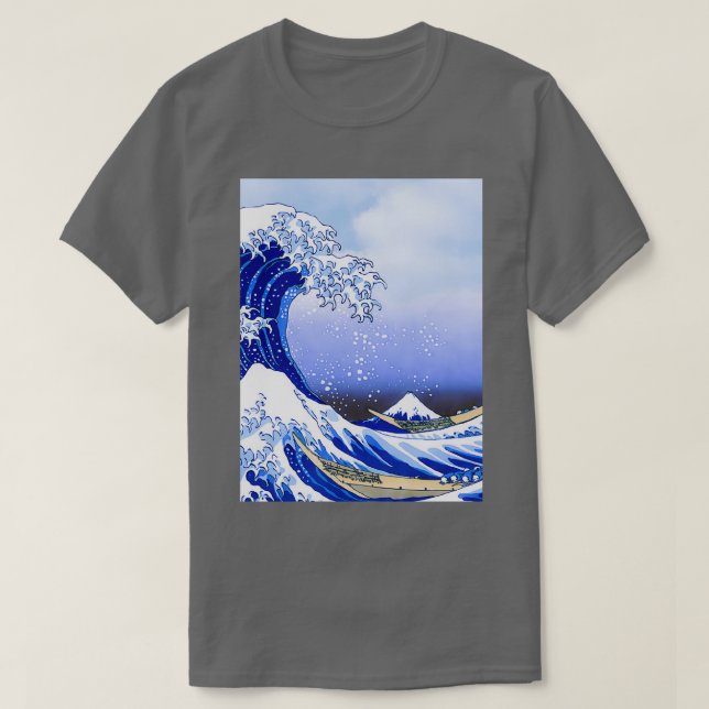 Surfs Up Great Wave Hokusai T-Shirt (Design Front)