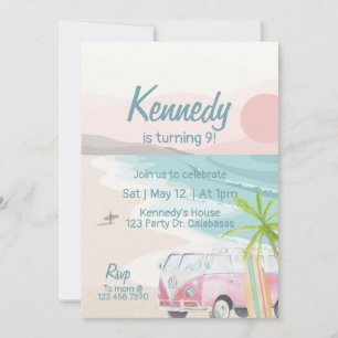 Surfs Up Invitation, Surf Party, Luau, Beach Invitation