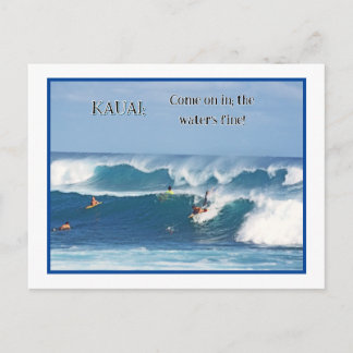 "SURF'S UP/ KAUAI POSTCARD