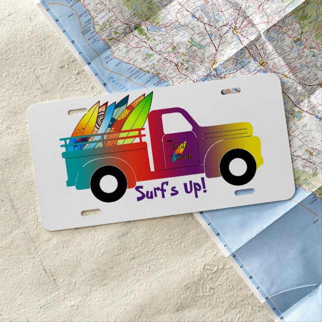 Surf's Up! License Plate (In Situ)