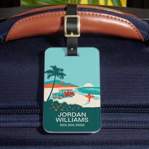 Surfs Up Luggage Tag