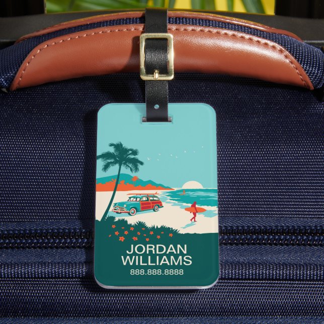 Surf's Up Luggage Tag (Front Insitu 2)