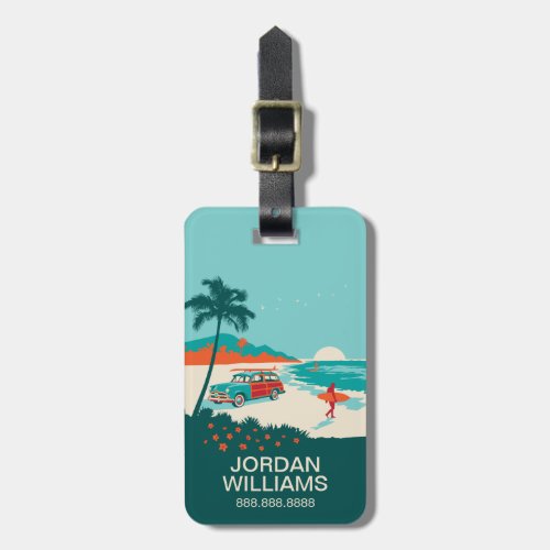 Surfs Up Luggage Tag