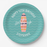 Surfs Up Pink surfboard Birthday Party