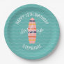 Surfs Up Pink surfboard Birthday Party Paper Plates