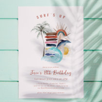 Surf's Up | Retro Summer Surf Birthday Invitation