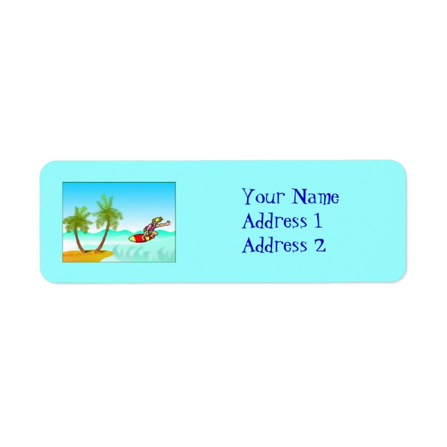 Surf's Up Return Address Label (Front)
