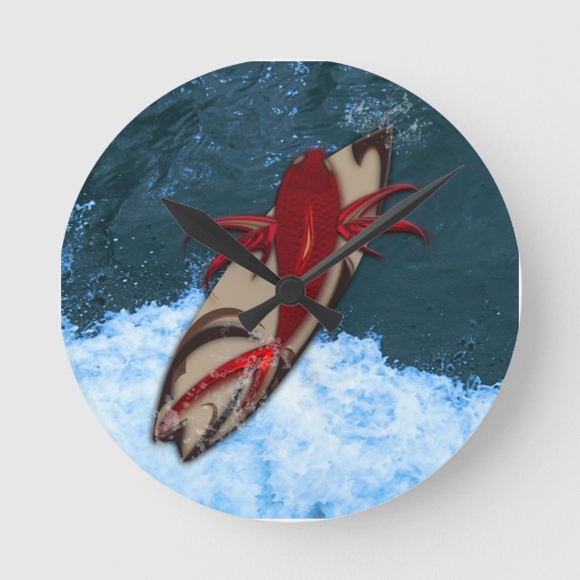 Surf's Up Round Clock (Front)