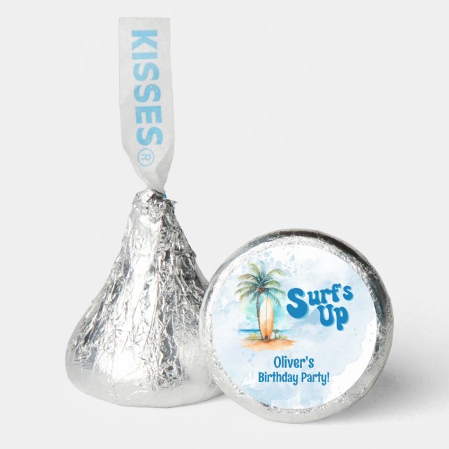 Surf's Up Summer Beach Birthday Party Hershey®'s Kisses® (Front)