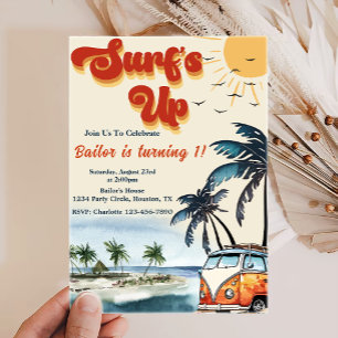 Surfs Up Sun Shine Beach Birthday Invitation